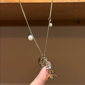 2010s Y2K Paris Eiffel Tower I’m Yours Heart Charm Necklace